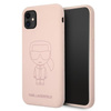 Karl Lagerfeld szilikon Ikonik Outline - iPhone 11 tok (rózsaszín)