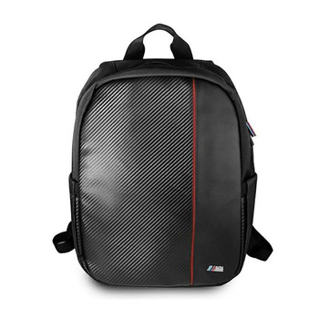 BMW Carbon Red Stripe - Notebook backpack 16" (Black)