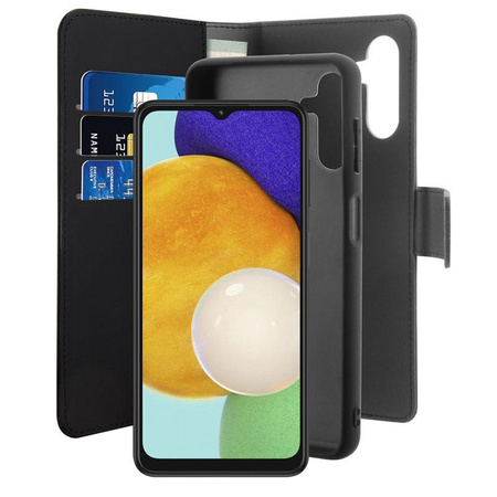 PURO Peněženkové odnímatelné pouzdro 2 v 1 Samsung Galaxy A13 5G (černé)
