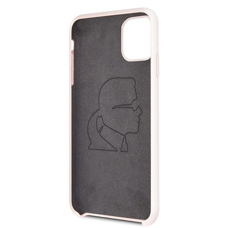 Karl Lagerfeld Fullbody szilikon ikonikus - iPhone 11 Pro Max tok (rózsaszín)