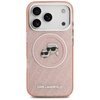 Karl Lagerfeld IML Glitter Karl & Choupette Heads Logo MagSafe - Case for iPhone 17 Pro (pink)