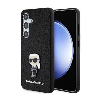 Karl Lagerfeld Fix Glitter Iconic Logo fém kitűző - Samsung Galaxy S24+ tok (fekete)