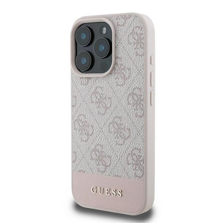 Guess 4G Bottom Stripe - Case for iPhone 16 Pro Max (pink)