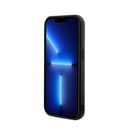 Karl Lagerfeld 3D gumi csillogó logó - iPhone 15 Pro Max tok (fekete)