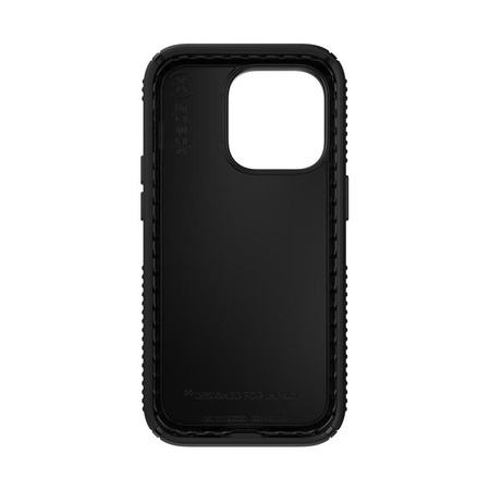 Speck Presidio2 Grip - Anti-slip case for iPhone 14 Pro (Black / Black / White)
