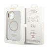 Guess Metal Outline MagSafe - iPhone 12 / iPhone 12 Pro Tasche (Transparent / Gold)