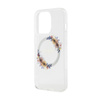 Guess IML Flowers Wreath MagSafe - pouzdro pro iPhone 15 Pro Max (průhledné)