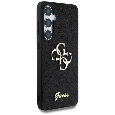 Guess Fixed Glitter Big 4G Metal Logo - Hülle für Samsung Galaxy S25+ (schwarz)