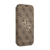 Guess Booktype 4G Big Metal Logo - Case for iPhone 13 Pro (Brown)