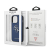 Guess Saffiano 4G Big Silver Logo - Etui iPhone 13 Pro Max (niebieski)