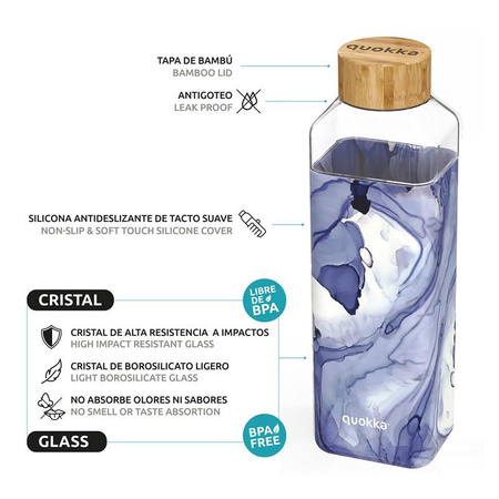 Quokka Storm - Bouteille d'eau en verre 700 ml (liquide)