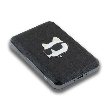 Karl Lagerfeld Choupette Head Pin MagSafe - Induction Power Bank 5000 mAh 15W (black)