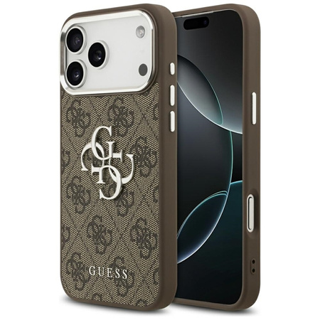 Guess 4G Big 4G Classic Logo - Case iPhone 17 Pro Max (Brown / Silver)