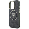 Guess IML Metal Glitter 4G Circle Triangle MagSafe - Case for iPhone 16 Pro (black)