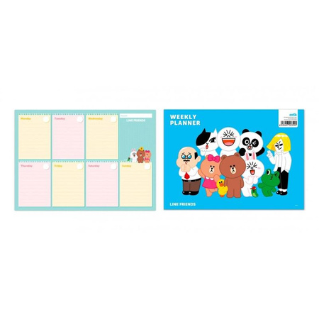 Line Friends - Agenda hebdomadaire 54 pages A4