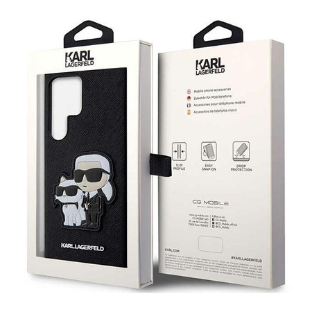 Karl Lagerfeld NFT Saffiano Karl & Choupette - Samsung Galaxy S23 Ultra Case (black)