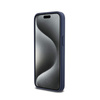 DKNY Leather Mono Stripe & Metal Logo - iPhone 15 Pro Max Case (blue)
