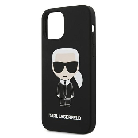 Karl Lagerfeld Fullbody szilikon ikonikus - iPhone 12 Pro Max tok (fekete)