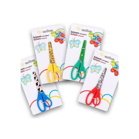 Topwrite - Schere 13 cm mit Tiermuster (Blau)