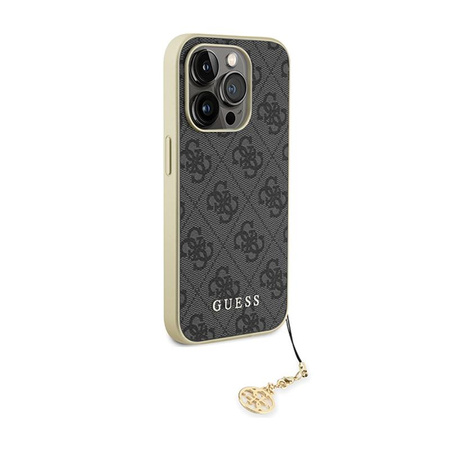 Kolekce Guess 4G Charms - pouzdro na iPhone 15 Pro (šedé)