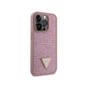 Guess Rhinestone Triangle - Hülle für iPhone 14 Pro (Pink)