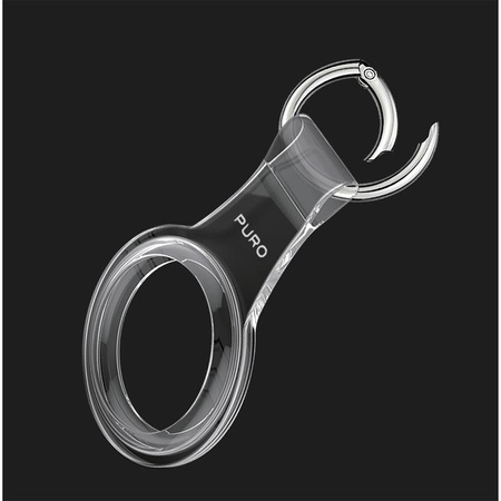 PURO NUDE Case - Schlüsselanhänger aus Silikon für Apple AirTag (transparent)