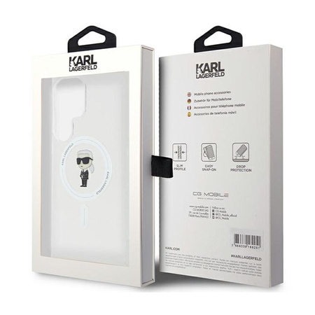 Karl Lagerfeld IML Ikonik MagSafe - Hülle für Samsung Galaxy S23 Ultra (Transparent)
