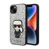 Karl Lagerfeld Glitter Flakes Ikonik - Hülle für iPhone 14 (Silber)