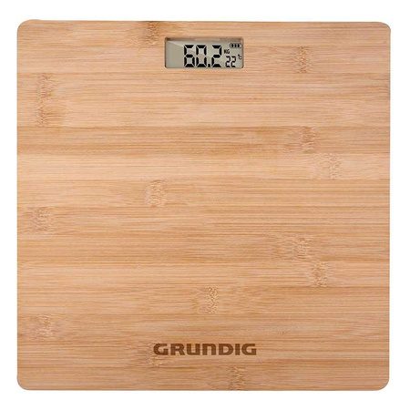 Grundig - Pèse-personne en bambou naturel 180 kg