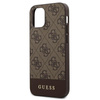 Guess 4G Bottom Stripe Collection - pouzdro pro iPhone 12 mini (hnědé)