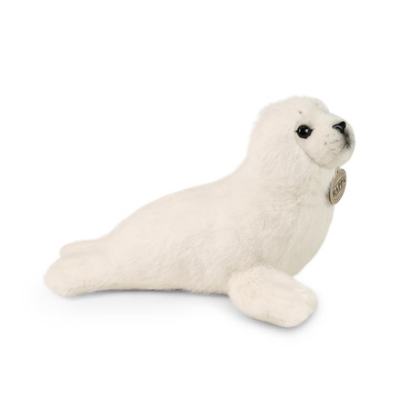 Mascotte foca realistica in peluche Bianco 30 cm Rappa ecologica