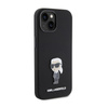 Karl Lagerfeld Silicone Ikonik Metal Pin - iPhone 15 Case (Black)