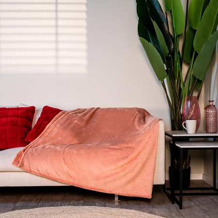 Koc flanelowy 200x150cm (koralowy)