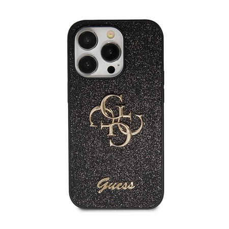 Guess Glitter Script Big 4G - iPhone 14 Pro Max Case (black)