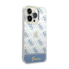 Guess 4G Stripe Script Logo Electroplated Pattern - iPhone 14 Pro Max Case (blue)