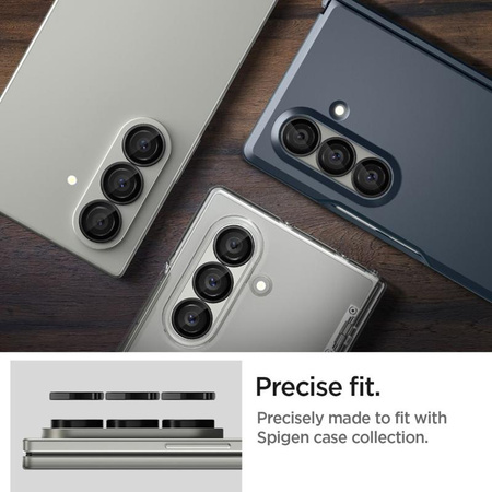 Spigen Optik Pro HD GLAS.TR EZ Fit Camera Protector 2-Pack – Ochranné sklo na objektiv pro Samsung Galaxy Z Fold 7 (2 ks)(Černé)