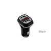 Borofone - 2x USB car charger with LCD display, black