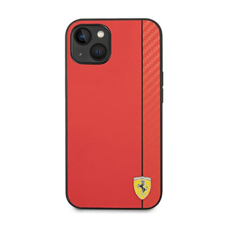 Ferrari Carbon - iPhone 14 Tasche (Rot)