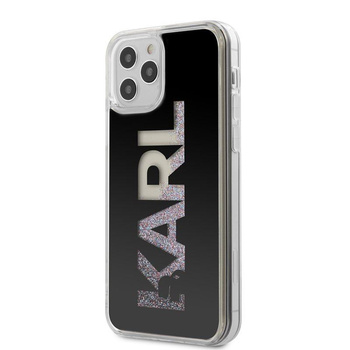 Karl Lagerfeld Logo Karl Liquid Glitter Multi - iPhone 12 Pro Max Tasche (schwarz)