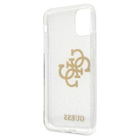 Guess Glitter 4G Big Logo - iPhone 11 Hülle (Transparent)