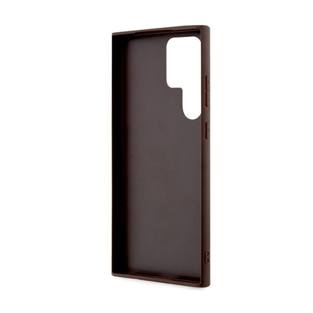 Guess 4G Bottom Stripe Metall Logo Kollektion - Samsung Galaxy S24 Ultra Case (braun)