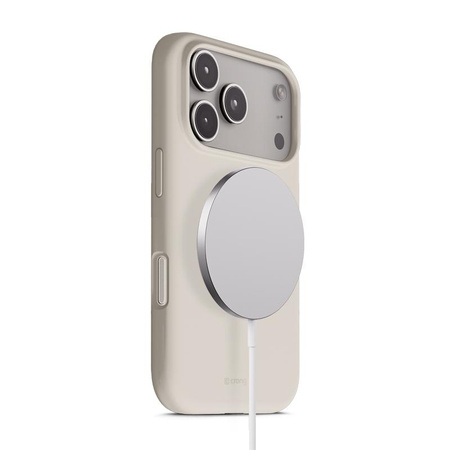 MAGSAFE SILIKON-GEHÄUSE FÜR IPHONE 17 PRO Crong BEige MAGNETIC CASE