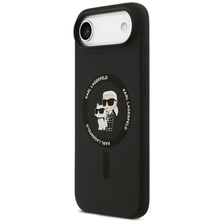 Karl Lagerfeld Silicone Karl & Choupette Ring MagSafe - Case iPhone Air (black)