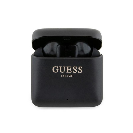 Guess Printed Logo - TWS Bluetooth Headphones + Charging Case (black)