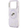 Karl Lagerfeld IML Glitter Karl & Choupette Heads Logo MagSafe - Case for iPhone 17 Pro (purple)