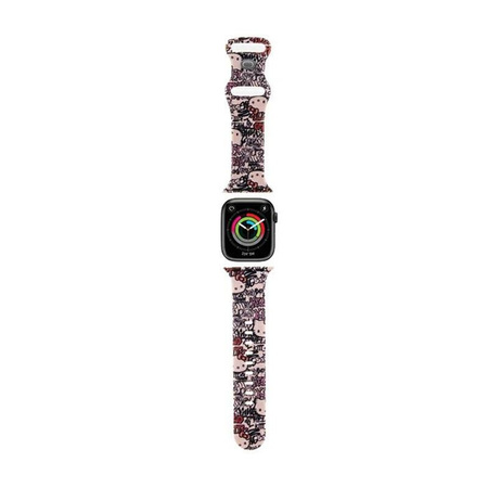 Hello Kitty szilikon címkék Graffiti - szíj Apple Watch-hoz 38/40/41 mm (rózsaszín)