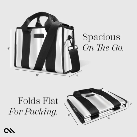 Case-Mate Mini Travel Tote Bag - Vodotěsná cestovní taška přes rameno (Stříbrný Chrom)