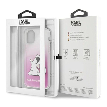 Karl Lagerfeld Choupette Fun Sunglasses - pouzdro na iPhone 12 / iPhone 12 Pro (růžové)