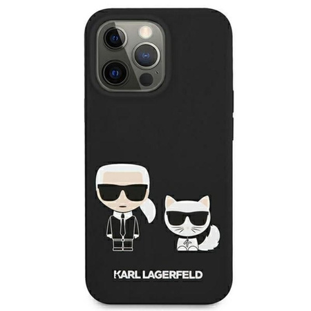 Karl Lagerfeld Slilicone Karl & Choupette - Coque iPhone 13 (noir)
