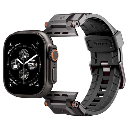 Spigen DuraPro Armor - szíj Apple Watch 44/45/46/49 mm-es órához (Black Edition)